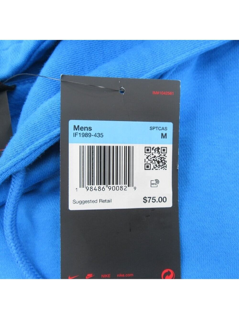 Nike x Stranger Things Blue Pullover Hoodie Men's Size Medium NEW - Picture 13 of 14